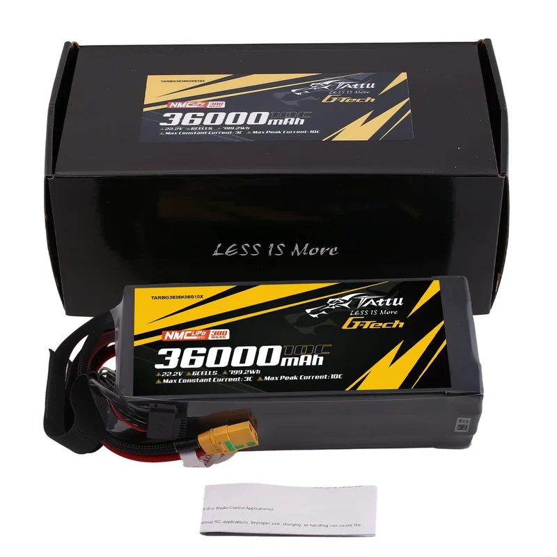 Tattu Semi-Solid State 380Wh/kg 36000mAh 10C 22,2V 6S1P LiPo-Akkupack mit XT90S-F-Stecker