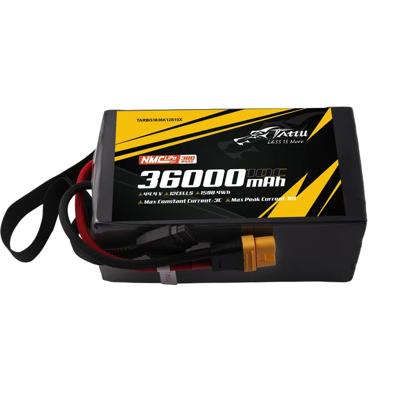 Tattu Semi-Solid State 380Wh/kg 36000mAh 10C 44,4V 12S1P LiPo-Akkupack mit AS150U-F-Stecker