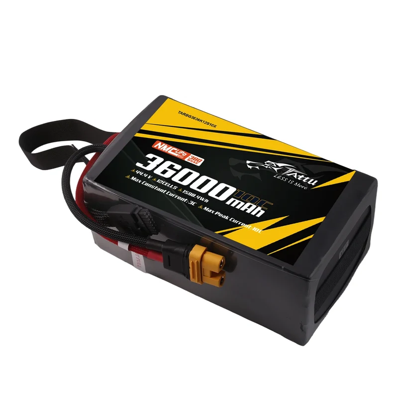 Tattu Semi-Solid State 380Wh/kg 36000mAh 10C 44,4V 12S1P LiPo-Akkupack mit AS150U-F-Stecker