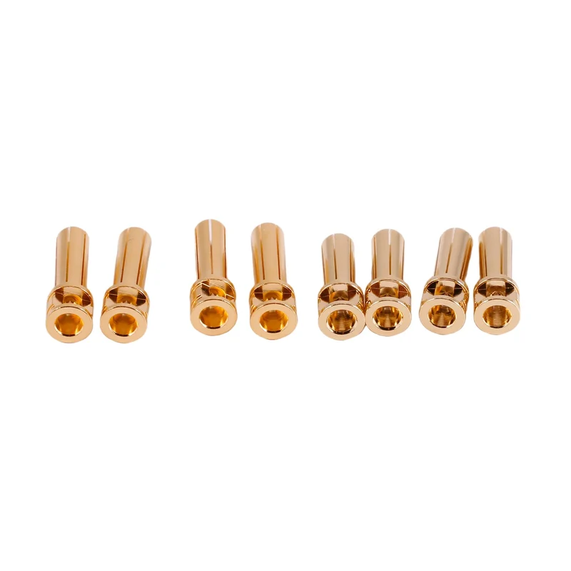 Gens Ace 5,0 mm Bullet-Stecker, 8 Stück (4 x 19,5 mm + 4 x 22 mm)