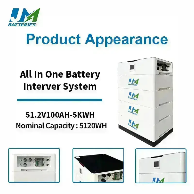 Solar Power Battery Factory 51.2V 300AH Lithium Ion Battery With 5kw Inverter