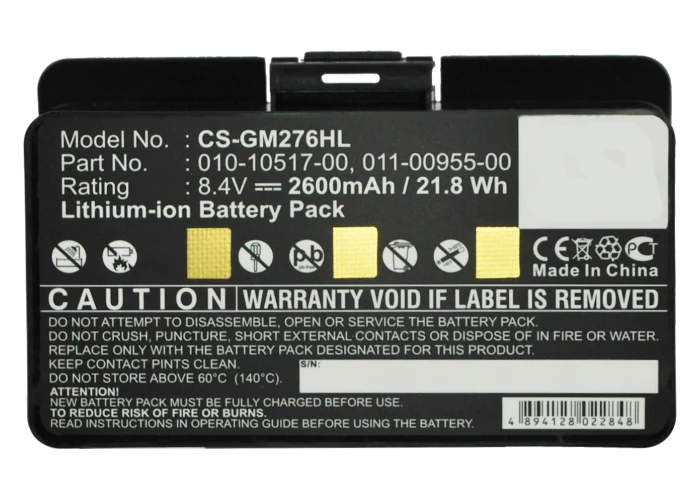 8.4V 2600mAh GPS, Navi akku für 010-00543-00 100054300 3580100054300 EGM478 GPSMAP 378 GPSMAP 478 GPSMAP 495 GPSMAP478 Li-ion