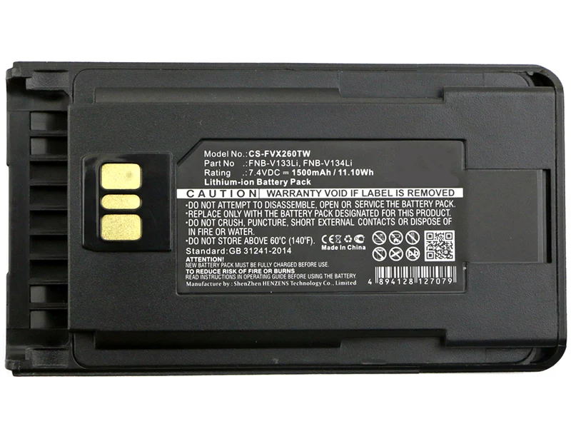 7.4V 1500mAh akku für EVX-530 EVX-531 EVX-534 EVX-539 VX-260 VX-261 Li-ion