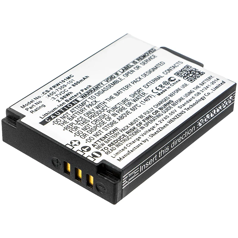 3.7V 800mAh Kamera akku für FR Wearable Lifestyle Li-ion