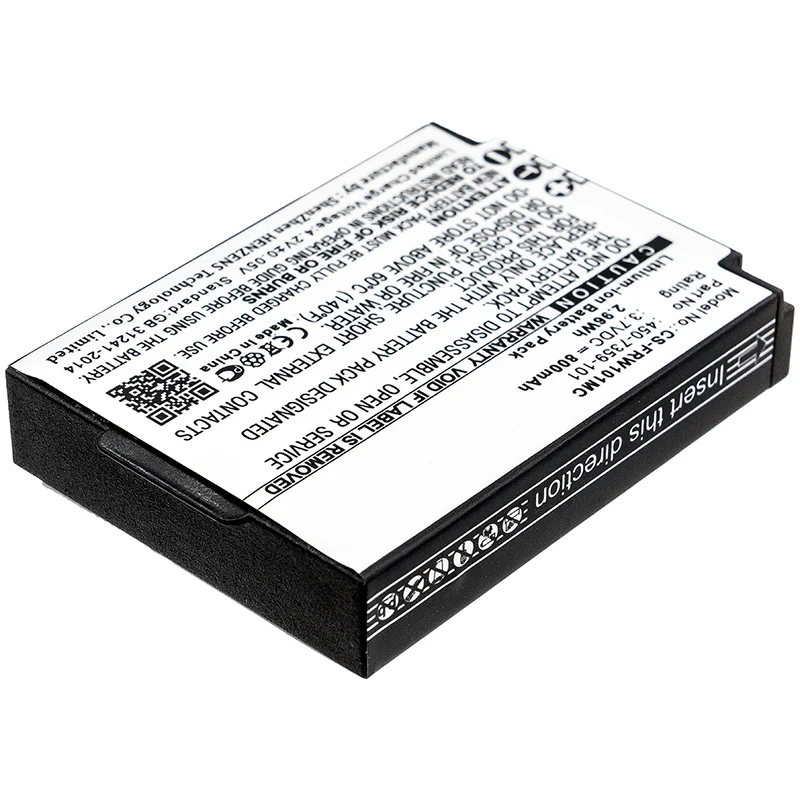 3.7V 800mAh Kamera akku für FR Wearable Lifestyle Li-ion