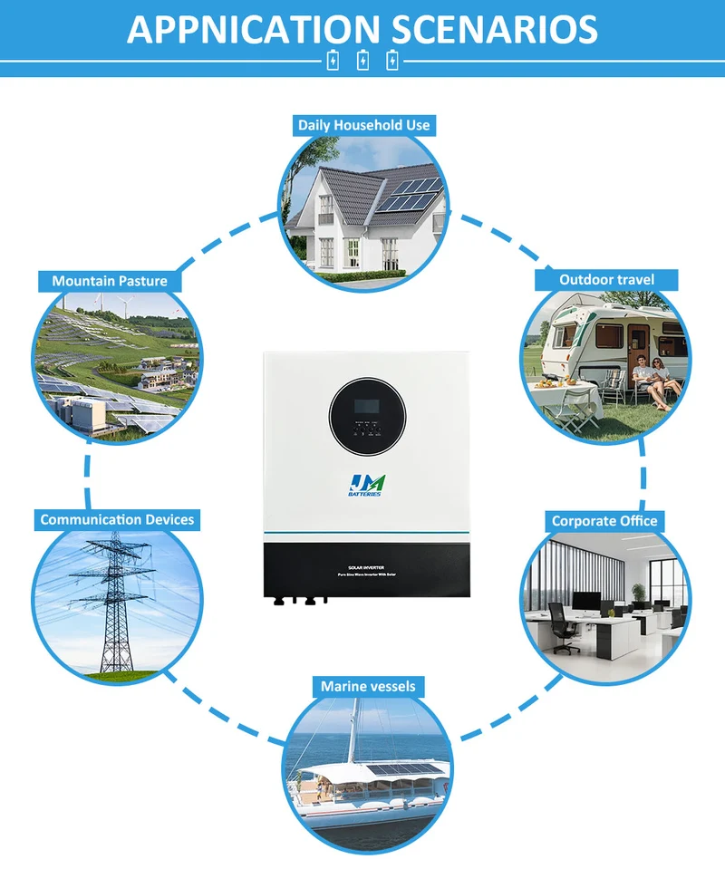 Jm Top Selling Personalized lithium battery solar and power inverter off Grid Pure Sine Wave 6.2kwh 220V 50Hz Hybrid Solar Inverter use for lithium ion battery
