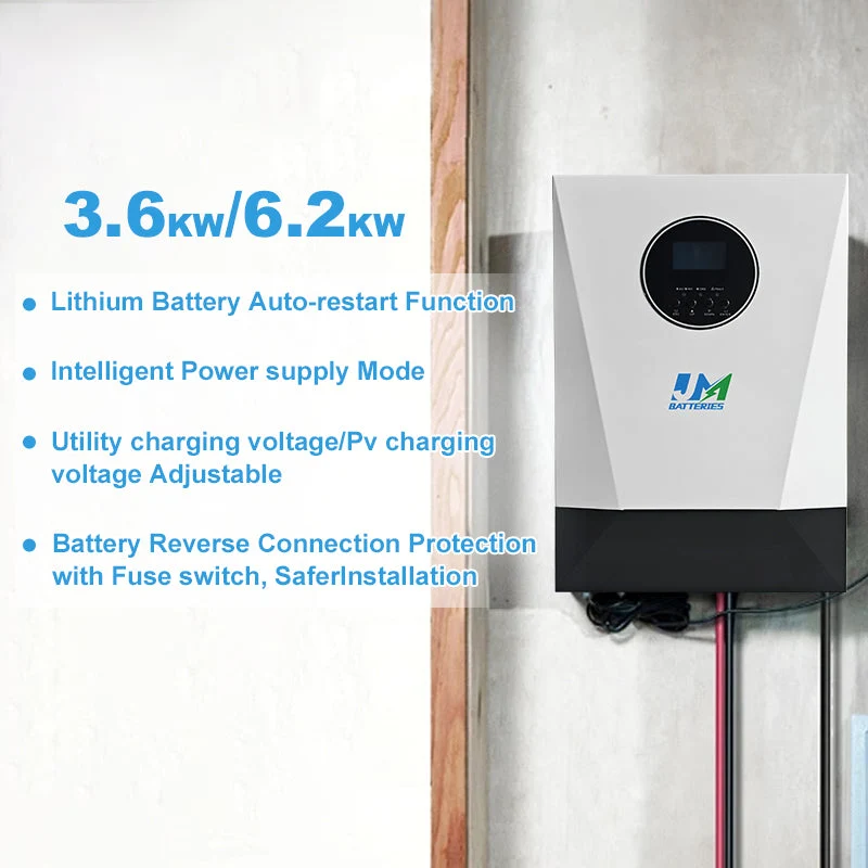 Jm Top Selling Personalized off Grid Pure Sine Wave 6.2kwh 220V 50HZ Hybrid Solar Inverter