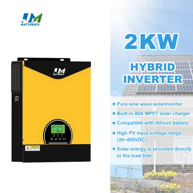Jm High Quality Wholesale Pure Sine Wave 2kwh Inverter Solar Power Inverters 220V 50Hz Hybrid Solar Inverter