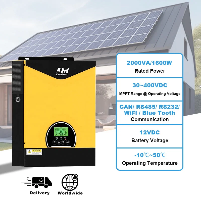 Jm High Quality Wholesale Pure Sine Wave 2kwh Inverter Solar Power Inverters 220V 50Hz Hybrid Solar Inverter