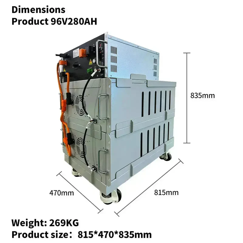 96V 240V 336V 384V 280AH High Voltage LiFePO4 Battery
