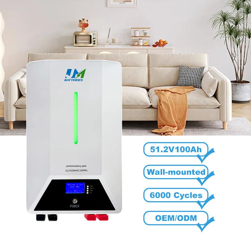 JM Display battery level 15Kwh lithium ion batteries 48V 51.2V lithium iron phosphate batteries