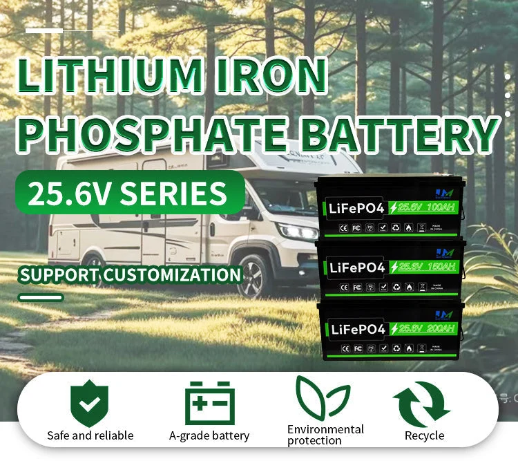 JM 24v lithium battery aa 25.6V 100Ah Lifepo4 Battery Pack