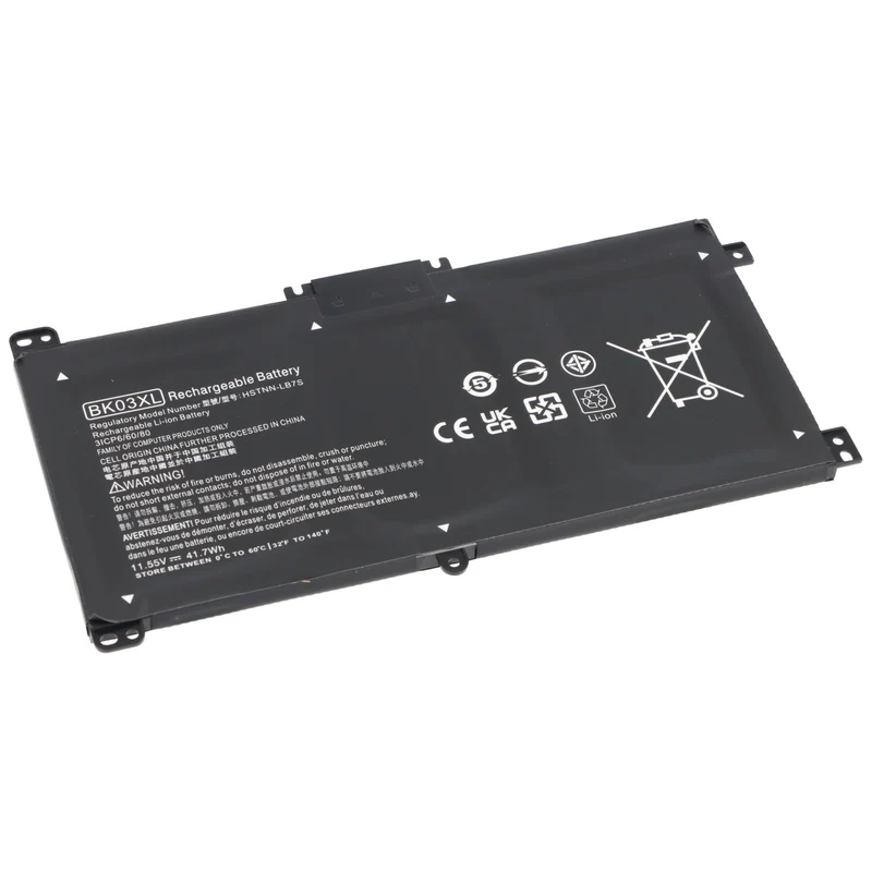 AccuCell Akku passend für HP Pavilion X360 14-BA series, Li-Polymer, 11,55V, 3650mAh, 42Wh, schwarz