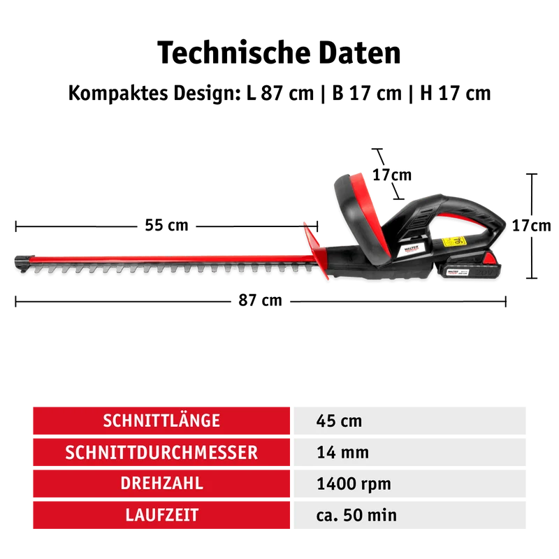 Li-Ion Akku-Heckenschere 20 V