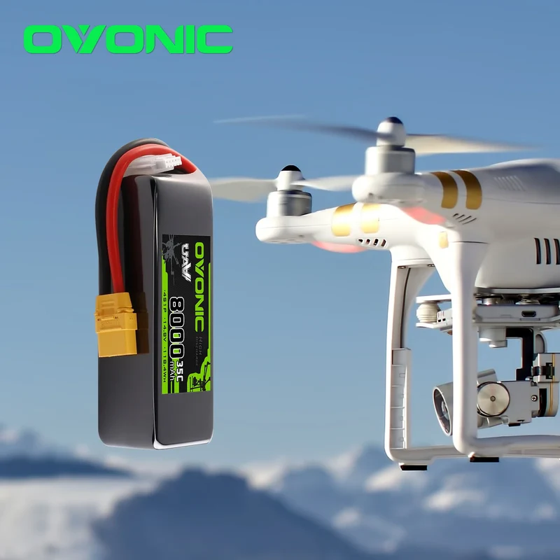 OVONIC 14,8V 8000mAh 35C 4S Softcase LiPo-Akku mit XT90-Anschluss (2 St.)