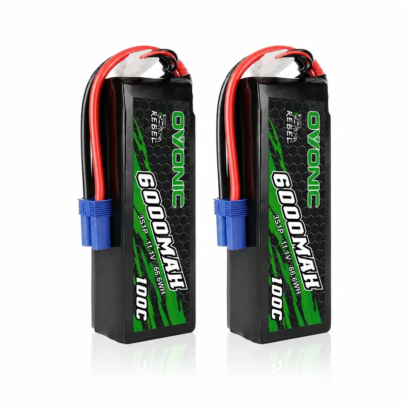 OVONIC Rebel Series 11,1V 6000mAh 100C 3S Softcase LiPo-Akku mit EC5-Anschluss (2 St.)