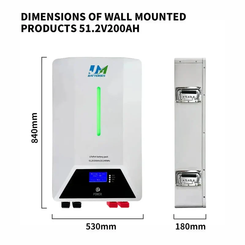 51.2V 48V 100AH 200AH Storage Lithium Ion Powerwall Battery for Solar