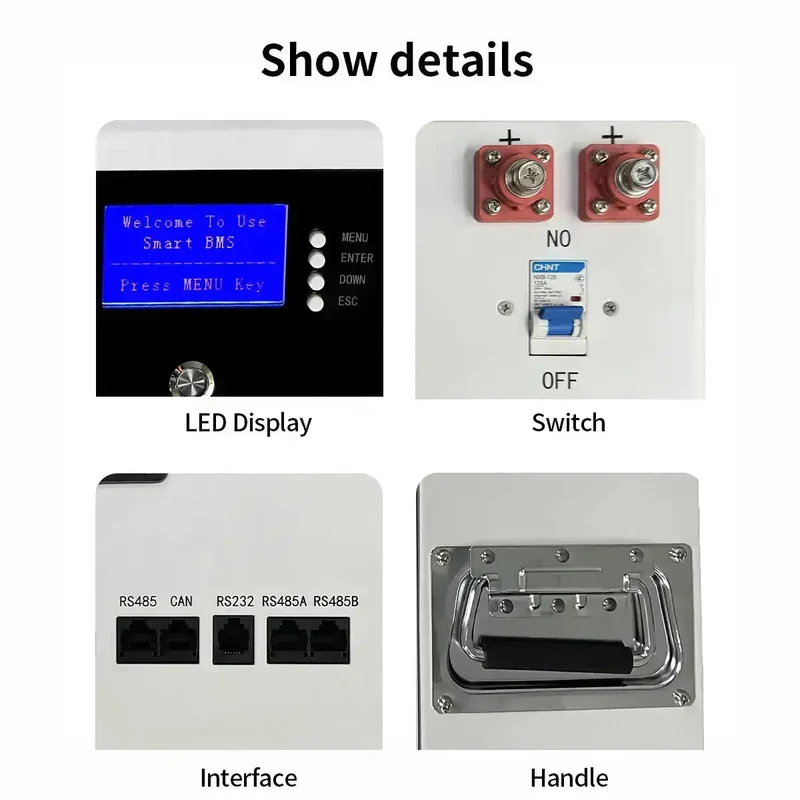 51.2V 48V 100AH 200AH Storage Lithium Ion Powerwall Battery for Solar
