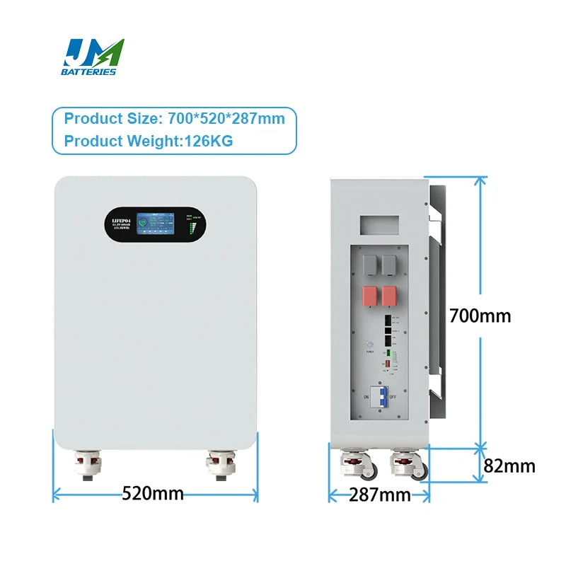JM 48V 300Ah Home Solar System 15 kw Lithium Energy Storage Batteries 51.2v 15kwh Split Type CAN Communication Wheels Included