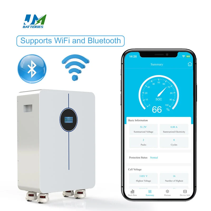 Home LiFePO4 Battery Pack 15kwh 48V 51.2V 300ah Movable Design Solar Storage Lithium Ion Batteries