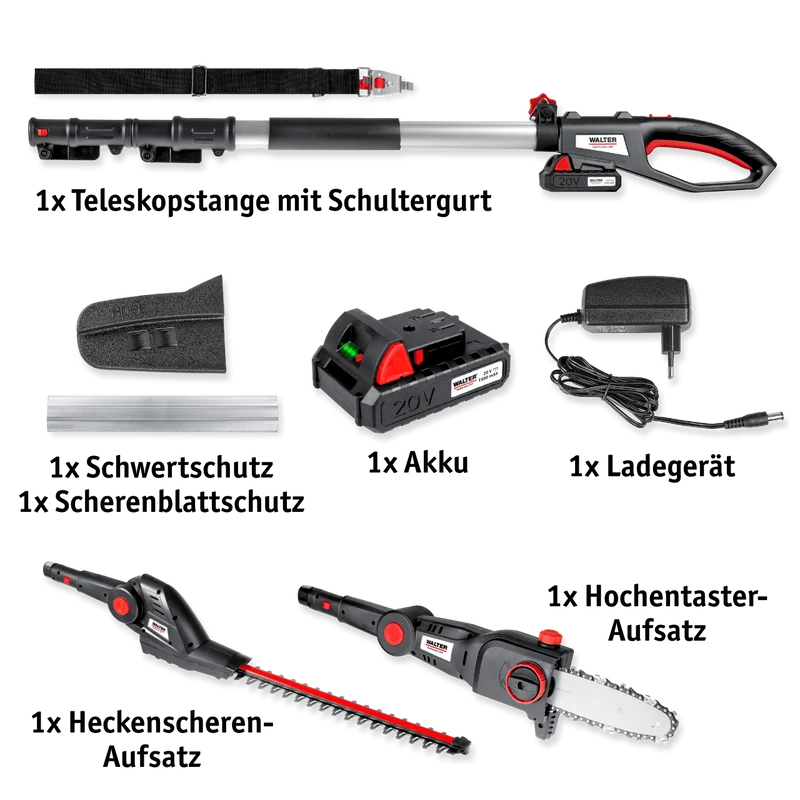 Li-Ion Akku-Hochentaster Heckenschere 20 V