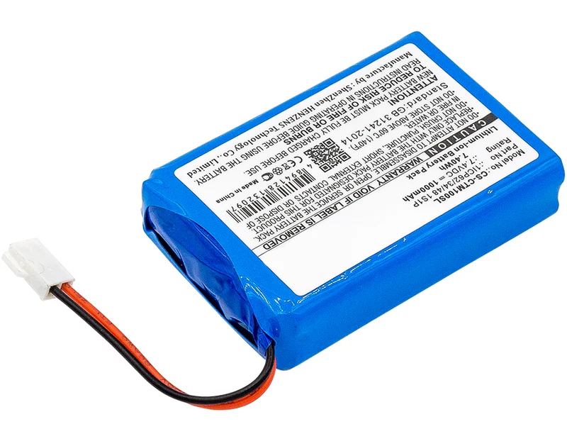 7.4V 1000mAh Zahlungsterminal akku für Eurodetector Li-ion