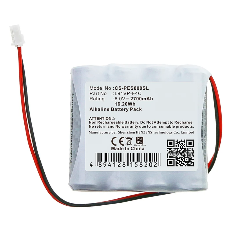 6.0V 2700mAh Körperpflege akku für ES8 Hand Sanitizer Dispenser Alkaline