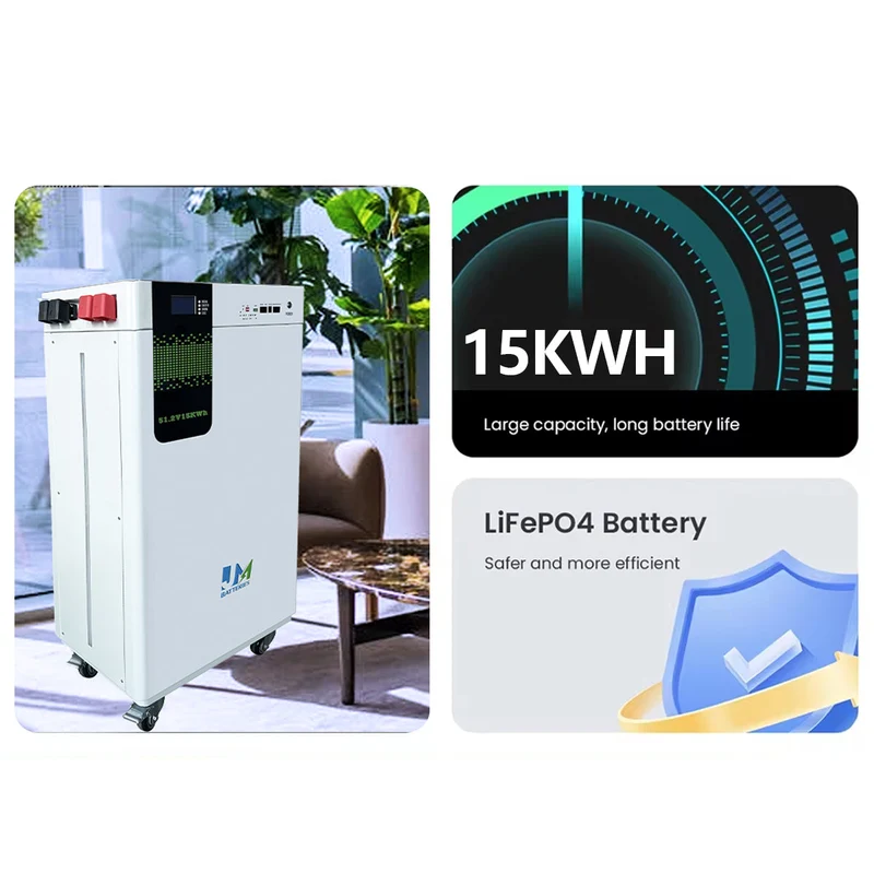 15kwh LiFePO4 Battery Portable Power System 48V 51.2V 300ah Lithium Ion Battery Home Energy Storage System