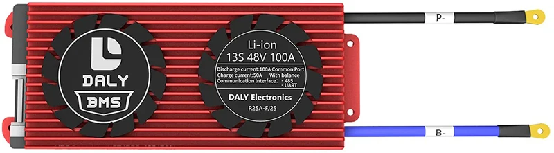 Daly smart bms Li-ion 13S 48V 100A bluetooth 24 65 166
