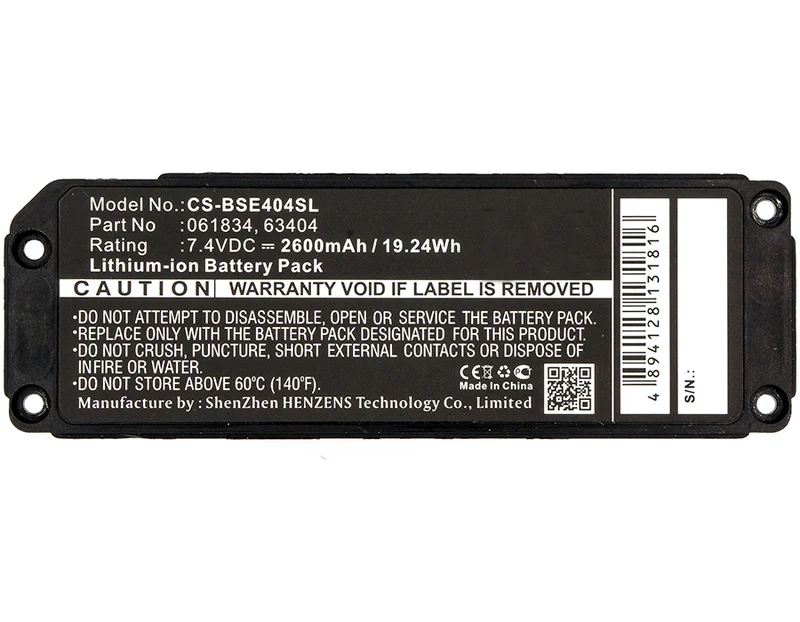 7.4V 2600mAh Lautsprecher akku für 413295 Soundlink Mini Li-ion
