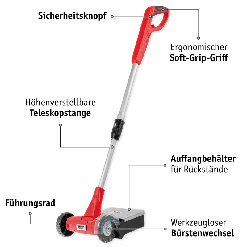 2in1 Fugenreiniger mit Fangbox