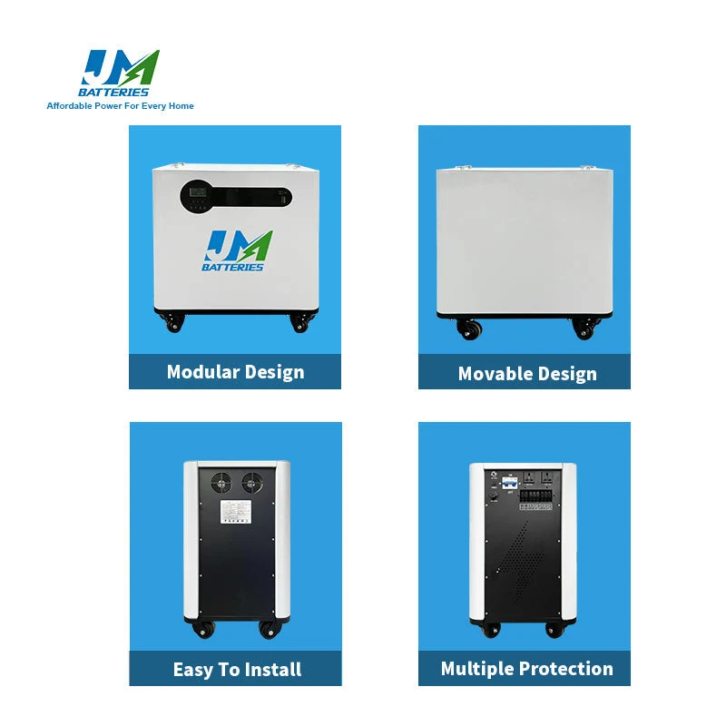 Movable Solar Energy Battery Pack Li Ion 15kwh 48V 51.2V 300ah Lithium Solar Battery for Home Outdoor