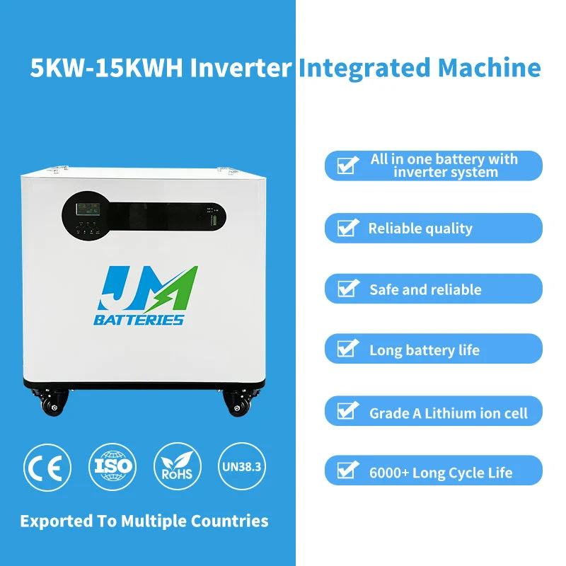 Movable Solar Energy Battery Pack Li Ion 15kwh 48V 51.2V 300ah Lithium Solar Battery for Home Outdoor