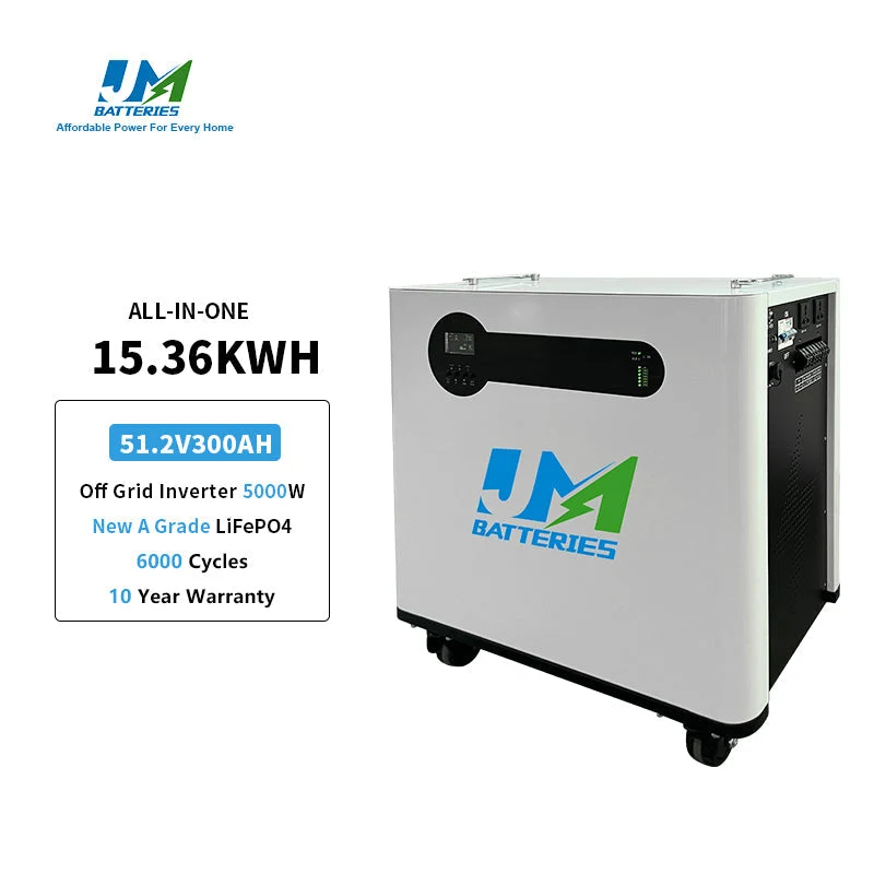 Movable Solar Energy Battery Pack Li Ion 15kwh 48V 51.2V 300ah Lithium Solar Battery for Home Outdoor