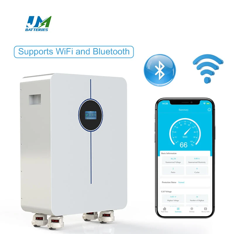 10 Year Warranty 48V 51.2V 300ah Solar Lithium Ion 15kwh LiFePO4 Battery Movable Mounted Home Energy Storage Battery