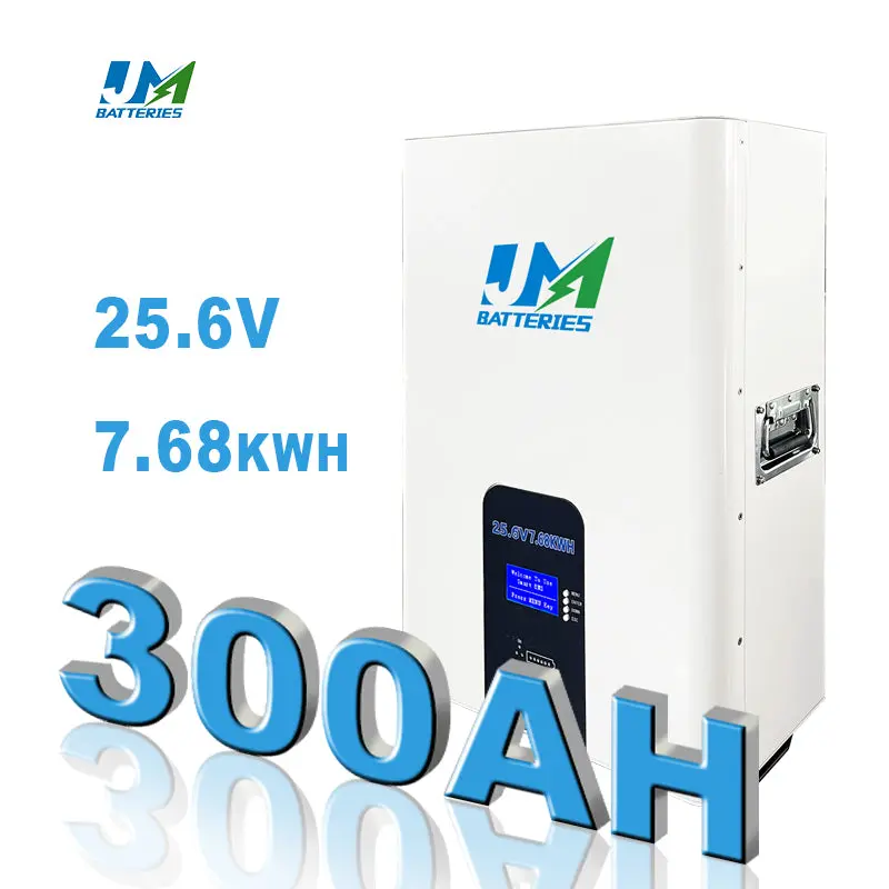 25.6V Wall Mounted Battery Series Choose from 100ah 200ah and 300ah High performance lithium iron phosphate battery