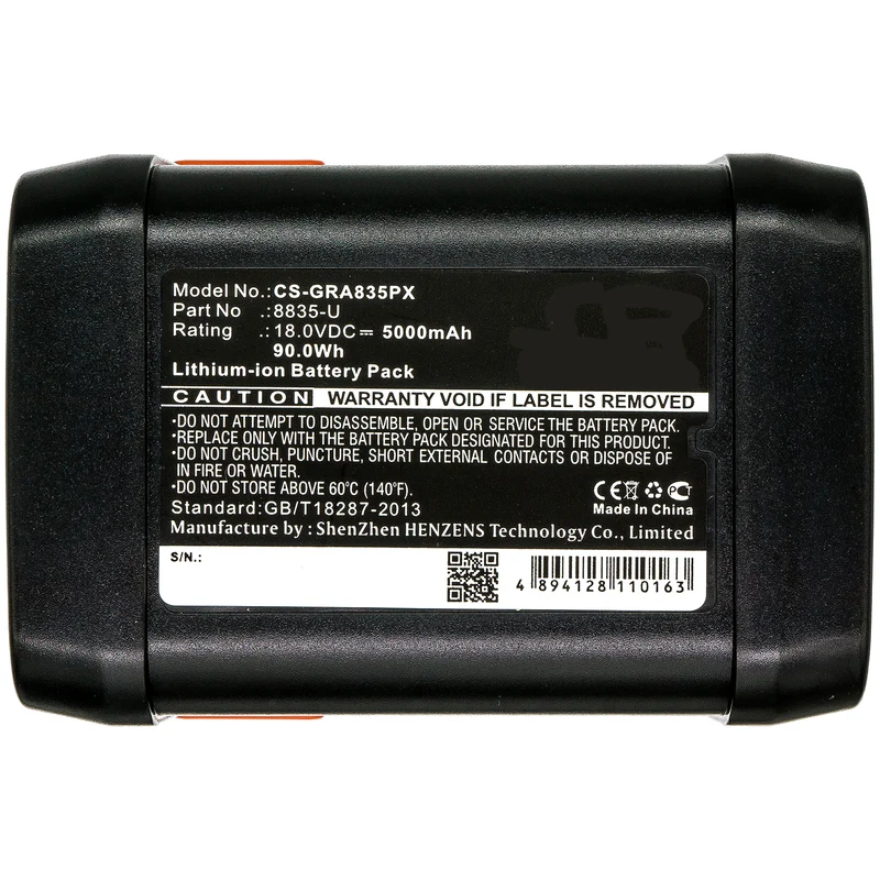 18.0V 5000mAh Rasenmäher akku für 48-Li 8865 8882 AccuJet 9333-20 CST 2018-Li EasyCut 50-Li ErgoCut 48-Li 8878 ErgoCut 8878 HighCut 48-Li Li-ion