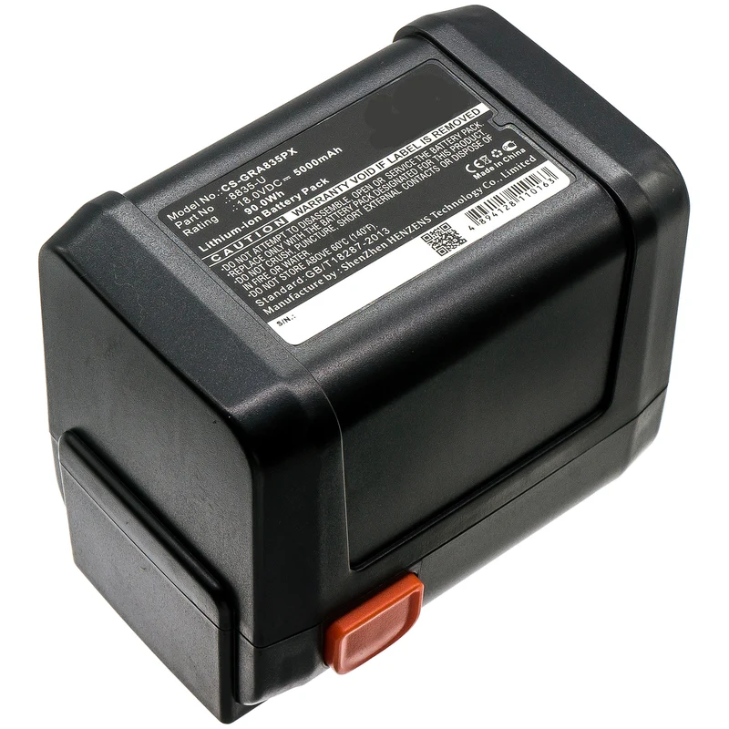 18.0V 5000mAh Rasenmäher akku für 48-Li 8865 8882 AccuJet 9333-20 CST 2018-Li EasyCut 50-Li ErgoCut 48-Li 8878 ErgoCut 8878 HighCut 48-Li Li-ion