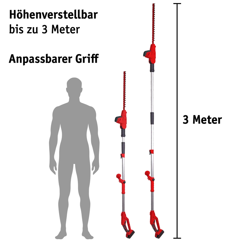Li-Ion Akku-Teleskop-Heckenschere 20 V