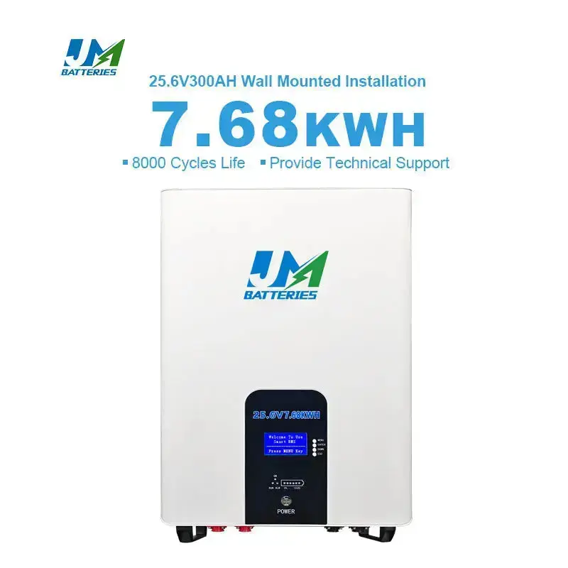 Sleek Wall-Mounted 25.6V 300Ah 100ah 200ah Battery Ultimate Energy Solution Battery Efficient Energy Storage Battery