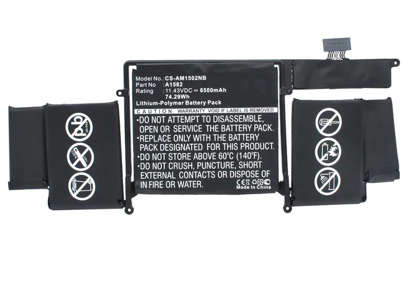11.43V 6500mAh Notizbuch Laptop akku for MacBook A1502 Batterie Macbook Pro 13" 2015 Retina MacBook Pro 13.3 inch Li-Polymer