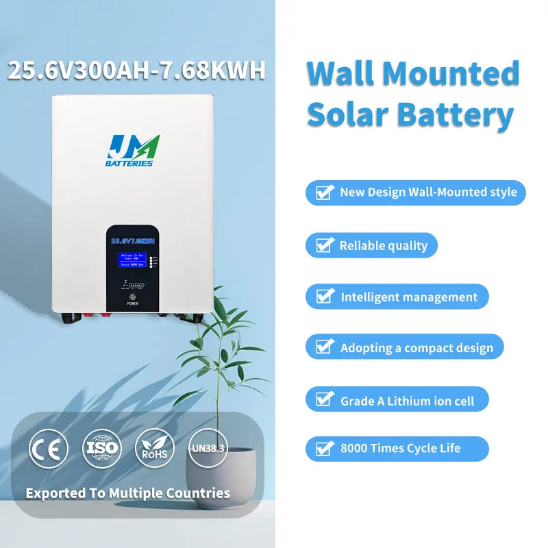 25.6V 24V Lifepo4 Powerwall Battery 24V 300Ah Lithium Ion Split Battery