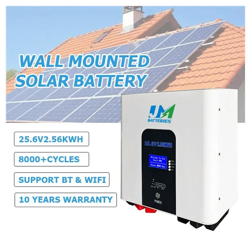 JM Factory 5Kw 24v 25.6V Solar Inverter Home Lifepo4 Powerwall 100Ah 300Ah Lithium Battery CAN Communication Port Split Type