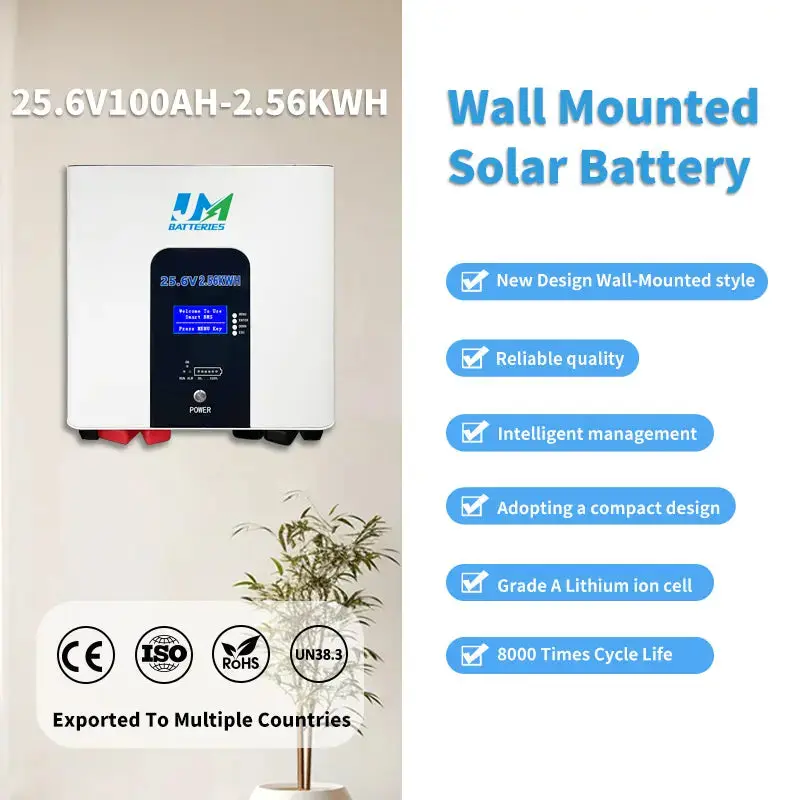 JM Factory 5Kw 24v 25.6V Solar Inverter Home Lifepo4 Powerwall 100Ah 300Ah Lithium Battery CAN Communication Port Split Type