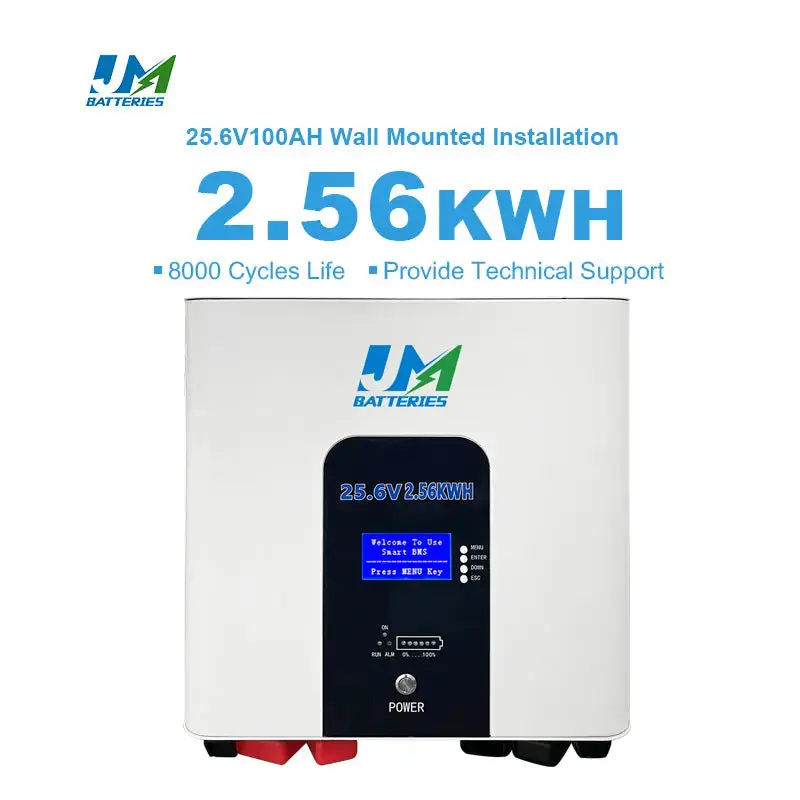 JM Factory 5Kw 24v 25.6V Solar Inverter Home Lifepo4 Powerwall 100Ah 300Ah Lithium Battery CAN Communication Port Split Type