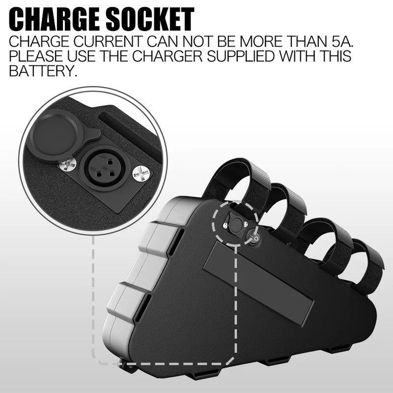 EU Lagerhaus 48V 20AH Ebike Motor Lithium-ionen Batterie Elektrische Fahrrad 50A BMS wasserdichte Dreieck mit Ladegerät Im Freien U004