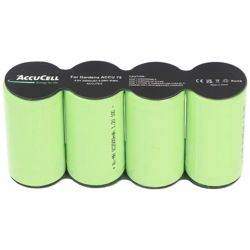 AccuCell Akku passend für Gardena ACCU 75, ACCU75 mit Lötfahnen