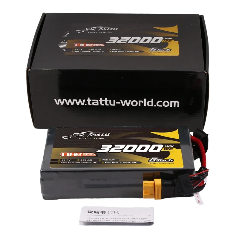 Tattu 32000mAh 6S 10C UHV 23,7V LiPo-Akku mit XT90S-F-Stecker