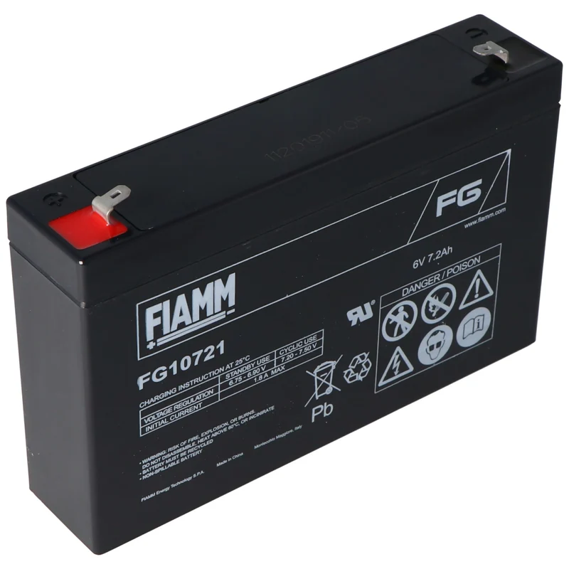 Fiamm FG10721 Blei Akku 6 Volt 7,2Ah