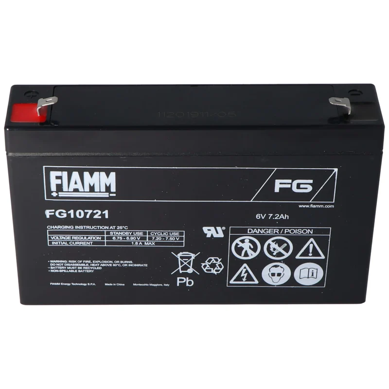 Fiamm FG10721 Blei Akku 6 Volt 7,2Ah